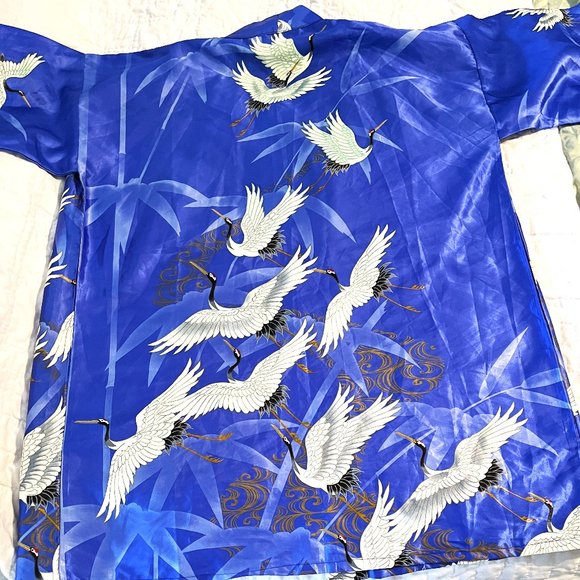 Vintage Juguemm Crane Kimono - Picture 2 of 7